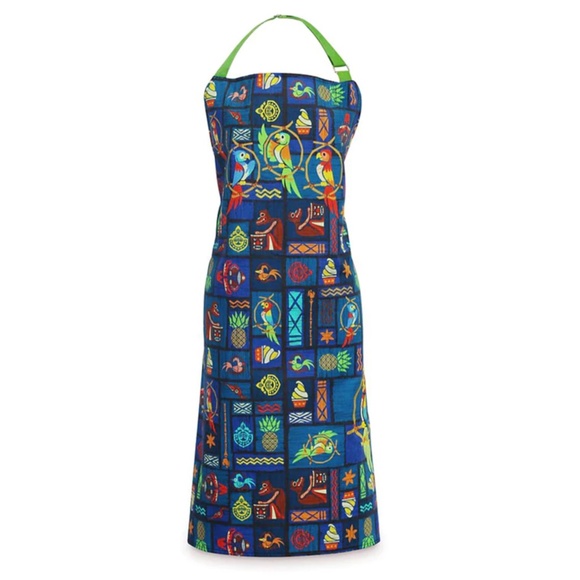 Disney Other - Disney Parks Trader Sams Drummer Enchanted Tiki Room Dole Whip Kitchen Apron NEW